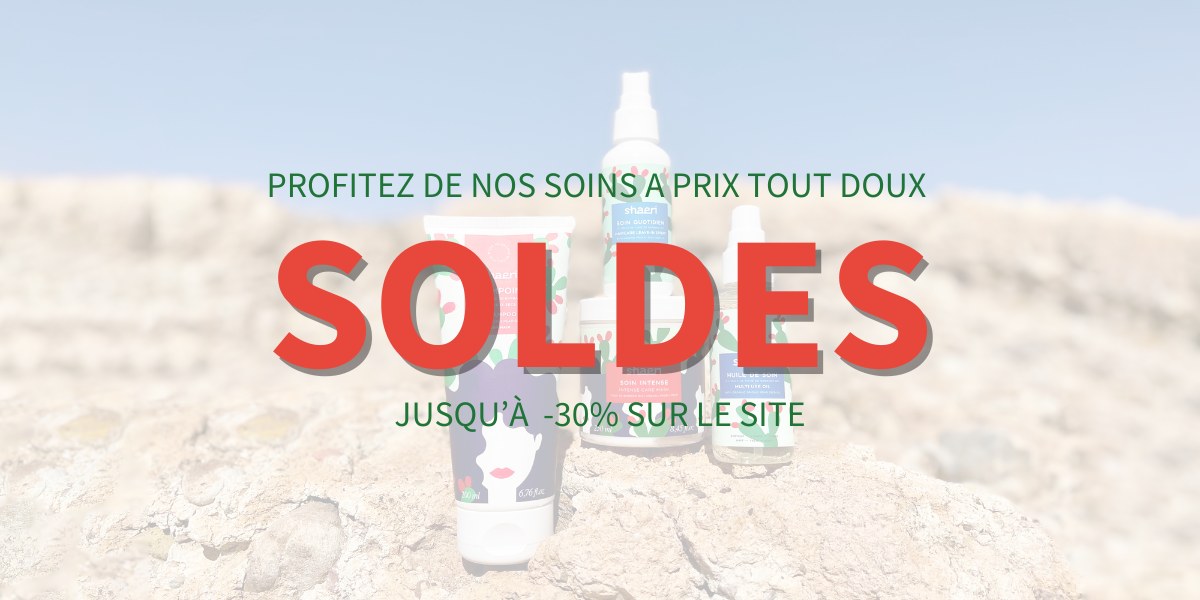 Image des produits Shaeri et annonce des soldes